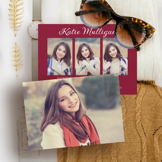 Invitation Photo de la fête des diplômés de Bourgogne moderne