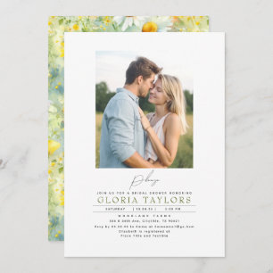 Invitation Photo de la Fête des mariées Boho d'été Meadow Fle