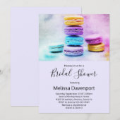 Invitation Photo de la Fête des mariées Colorful Macarons (Devant / Derrière)