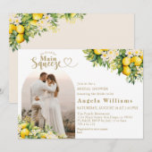 Invitation Photo de la Fête des mariées principale Squeeze Ci (Devant / Derrière)