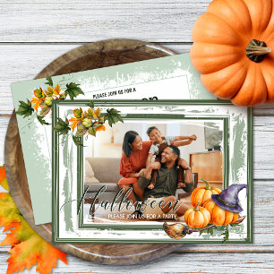 Invitation photo de la fête d'Halloween avec des C