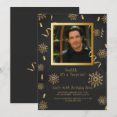 Invitation photo de la fête d'hiver (Devant / Derrière)