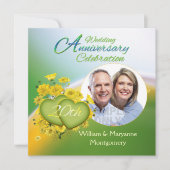 Invitation Photo de la fête du 20e anniversaire de Wildflower (Devant)