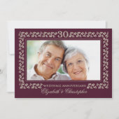 Invitation Photo de la fête du 30e anniversaire de mariage (Devant)