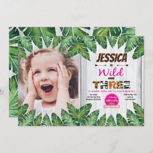 Invitation photo de la fête du 3e anniversaire sau