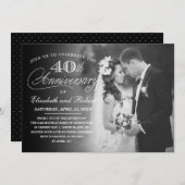 Invitation photo de la fête du 40e anniversaire de (Devant / Derrière)