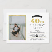 Invitation photo de la fête du 40e anniversaire de (Devant)