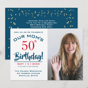 Invitation photo de la fête du 50e anniversaire de