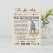 Invitation Photo de la fête du 60e anniversaire de True Love (Debout devant)