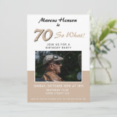 Invitation photo de la fête du 70e anniversaire mo (Debout devant)