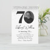 Invitation photo de la fête du 70e anniversaire mo (Debout devant)