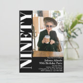 Invitation Photo de la fête du 90e anniversaire de la Ninety  (Debout devant)