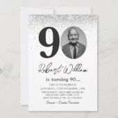 Invitation photo de la fête du 90e anniversaire mo (Devant)