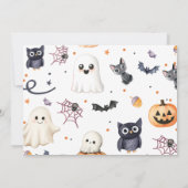 Invitation Photo de la fête du Baby shower fantôme d'Hallowee (Dos)