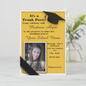 Invitation Photo de la fête du Collège du tronc jaune et blan (Debout devant)