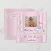 Invitation Photo de la fête du premier anniversaire de la pet (Devant / Derrière)