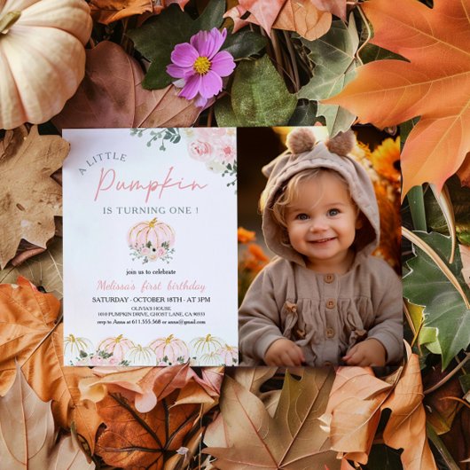 Invitation Photo de la fête du premier anniversaire du petit 