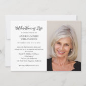 Invitation Photo de la fête moderne de la vie (Devant)