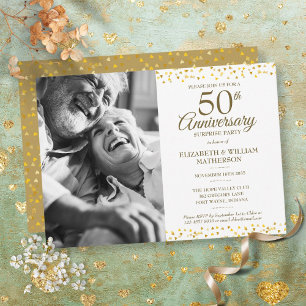 Invitation Photo de la fête surprise pour le 50e anniversaire