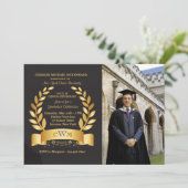 Invitation photo de la feuille d'or (Debout devant)