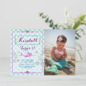 Invitation photo de la Fille de Sirène (Debout devant)