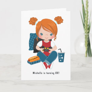 Invitation Photo de la Fille Game Night