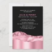 Invitation Photo de la Fille rose branchée (Dos)