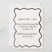 Invitation Photo de la frontière agitée tirée à la main (Dos)