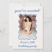 Invitation Photo de la frontière agitée tirée à la main (Devant)