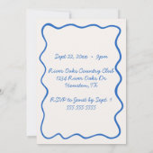 Invitation Photo de la frontière agitée tirée à la main (Dos)