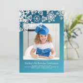 Invitation photo de la frontière de flocon de neig (Debout devant)