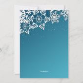Invitation photo de la frontière de flocon de neig (Dos)