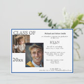 Invitation Photo de la licence Marine Bleu & Blanc (Debout devant)