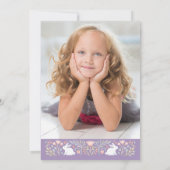 Invitation Photo de la licorne magique fête d'anniversaire (Dos)