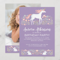 Photo de la licorne magique fête d'anniversaire