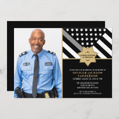 Invitation Photo de la ligne Argent de retraite de l'agent co (Devant / Derrière)