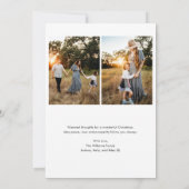 Invitation Photo de la ligne ornementale de Noël (Dos)