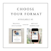 Invitation Photo de la marine Blue Religion Cross Boy Baptism