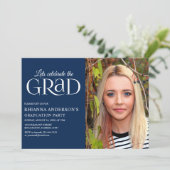 Invitation Photo de la Marine | Fêtons L'Invitation Grad (Debout devant)