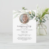 Invitation Photo de la nature végétale Fête de la vie (Debout devant)