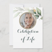 Invitation Photo de la nature végétale Fête de la vie (Dos)