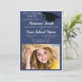 Invitation Photo de la Navy Blue White Trunk College (Debout devant)