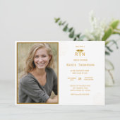 Invitation Photo de la partie de graduation de la RN Gold bla (Debout devant)