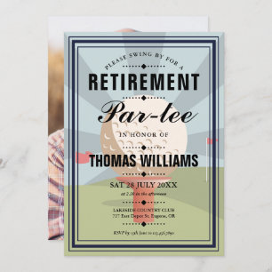 Invitation Photo de la partie de retraite de golf classique