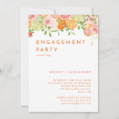 Invitation Photo de la partie d'engagement de l'aquarelle Cit (Devant)