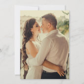 Invitation Photo de la partie d'engagement de l'aquarelle Cit (Dos)