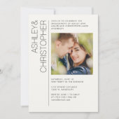 Invitation Photo de la partie d'engagement minimaliste modern (Devant)