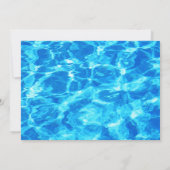 Invitation Photo de la piscine Anniversaire d'été (Dos)