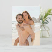 Invitation Photo de la plage de Peach joyeuse (Debout devant)