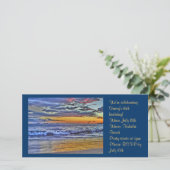 Invitation photo de la plage d'Hawaii (Debout devant)